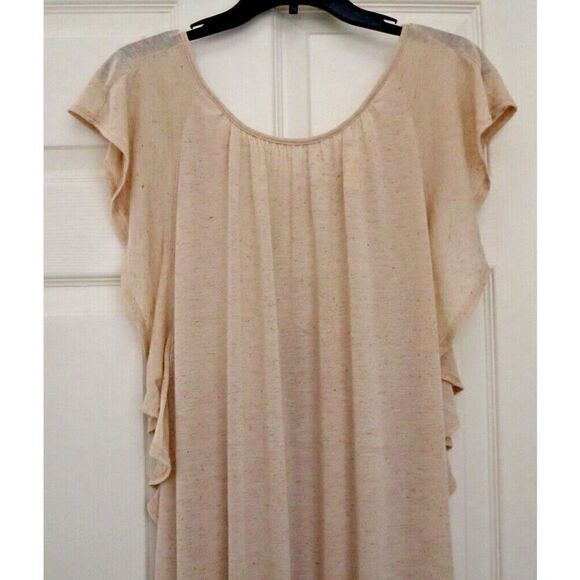 Free People Beach OB1733779 Women's Sz M Oatmeal Terrazo Linen Blend Maxi Dress - Picture 4 of 14